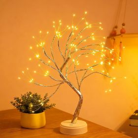20" Tabletop Bonsai Tree Light, 108 LED Fairy Light Spirit Tree, Battery/USB Operated, Touch Sensor Switches
