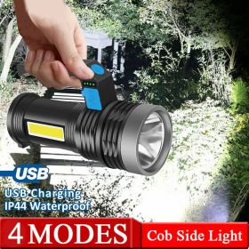 Rechargeable LED Flashlight USB Searchlight Spotlight Portable Super Bright Handheld Flashlight(Free shipping via DHL Ground/FedEx Ground; can't