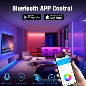 LED Strip Lights 130ft Lights Strip for Bedroom, Desk, Indoor Room Bedroom Brithday Gifts RGB Decor with Remote and 24V Power Supply