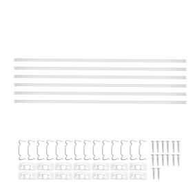 6-Pack 3.3 ft/1M U Shape LED Aluminum Channel, with Milky Cover, End Caps and Mounting Clips, Aluminum Profile for LED Strip Light Installations