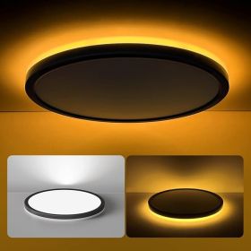 Matane 12 Inch LED Flush Mount Ceiling Light Fixture with Night Light, 24W 2400LM 3000K/4000K/5000K Selectable, Dimmable Ceiling Lights for Bedro
