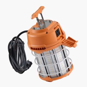 LED Temporary Work Light, 100W, 14400 lm, 5000K Durable & Water-Resistant, Linkable up to 8 Units