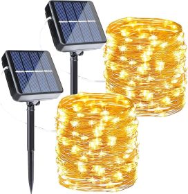 Solar Fairy Lights, 2-Pack Total 80FT 240LED Solar String Lights Outdoor