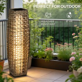 Solar Floor Lamp, Outdoor Garden Lantern Pathway Light & Decorative Driveway Lighting with Auto On/Off LED Lights