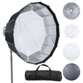 Parabolic Softbox, 33 in / 850 mm, Quick Release and Quick Fold, Lightweight and Portable, Universal Bowens Mount, 4 Lighting Effects