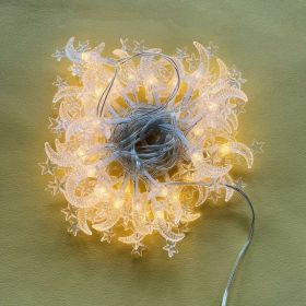 1 Roll Of Moon String Lights; Mini Star Fairy Lights For Patio Garden; Wedding Garden Decoration; Party Festival Lights; Ramadan Decorations Ligh (quantity: 40 LEDs)