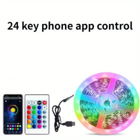 5050 RGB Led Strip Lights Music Sync Color Changing ; Smart Application Remote Control; Led Strip Lights For Bedroom Room Home Decorative Party F (size: 787.4inch/20m)