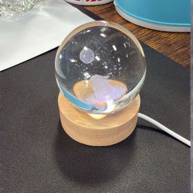 Crystal Ball Lamp -Transparent Sphere Refracts Light, Dreamy and Brilliant When Lit, Adding Romantic Atmosphere to the Space (Style: C)